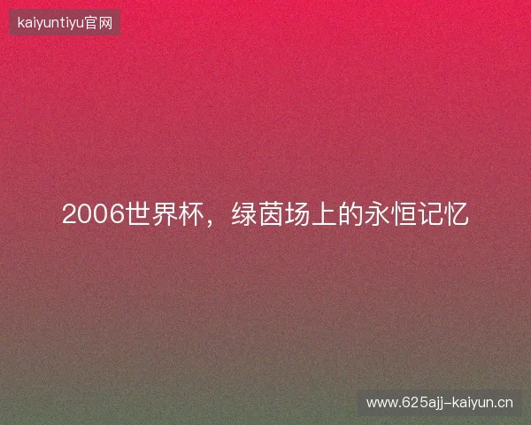 2006世界杯，绿茵场上的永恒记忆